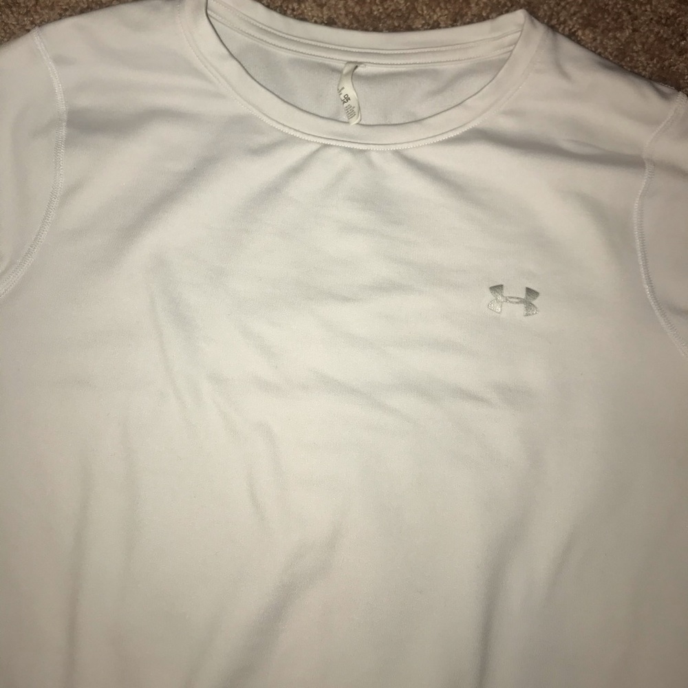 White under armor long-sleeve compression shirt